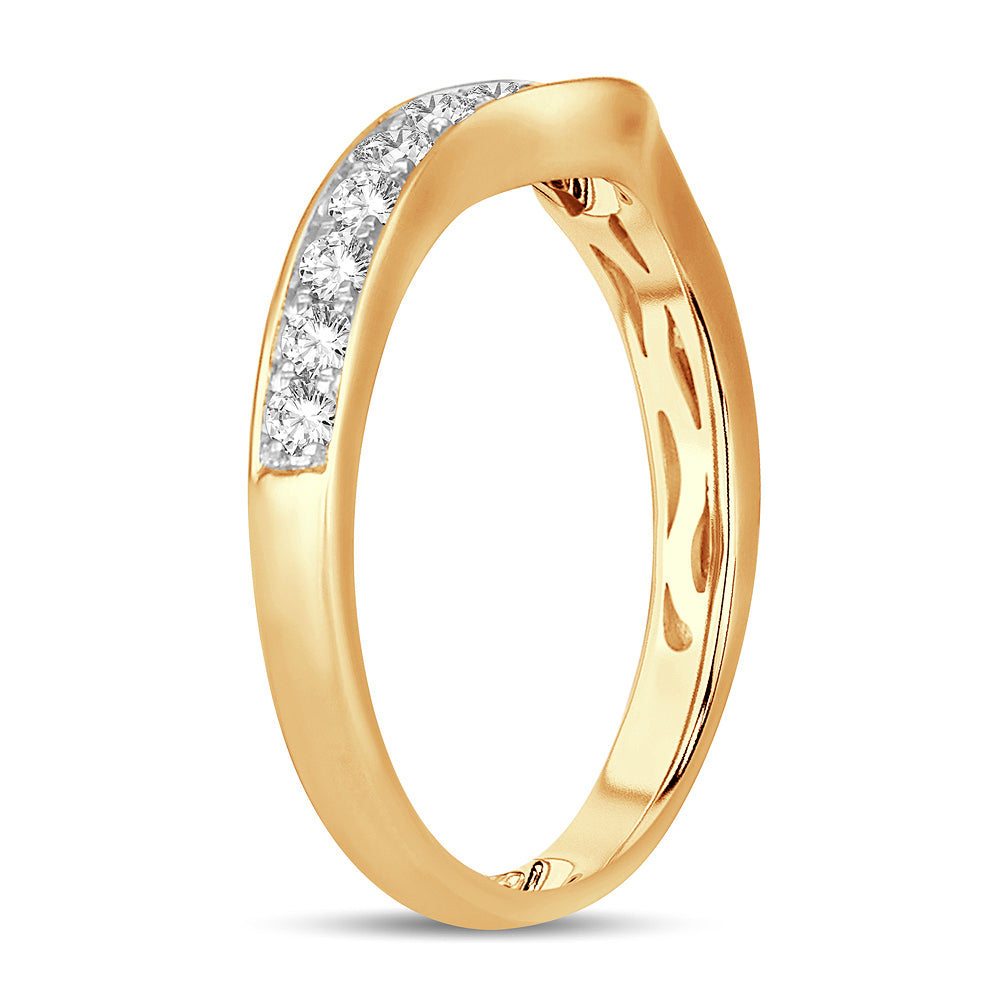 14K Yellow Gold Lab Diamond Enhancer Ring Band