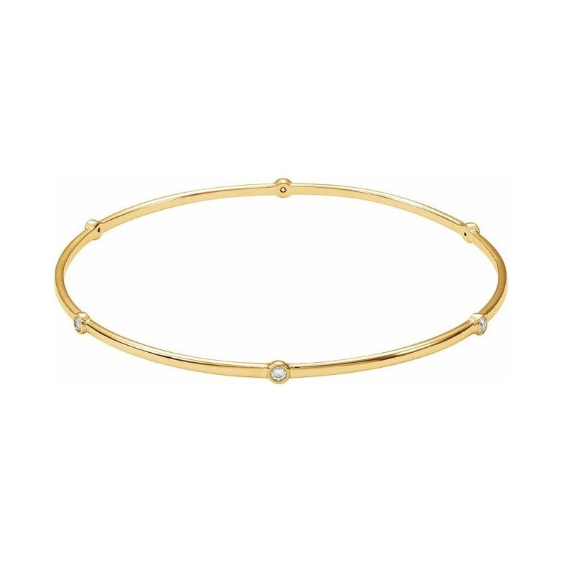 Bezel-Set Bangle Bracelet