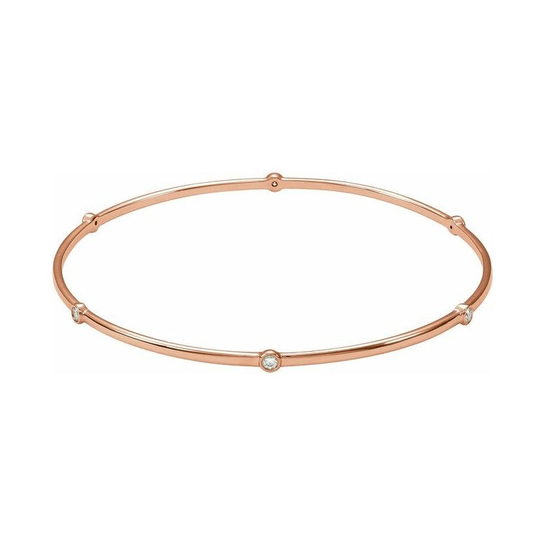 Bezel-Set Bangle Bracelet