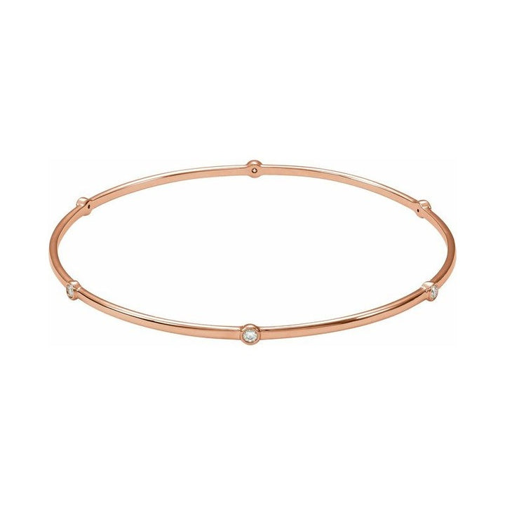 Bezel-Set Bangle Bracelet