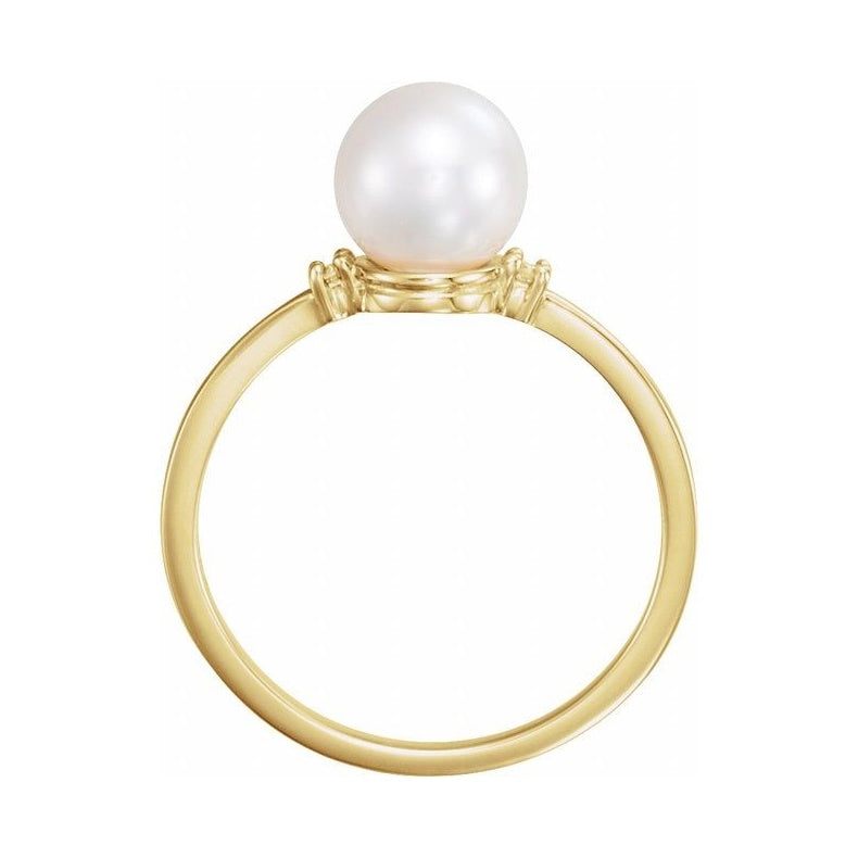 Accented Pearl Ring