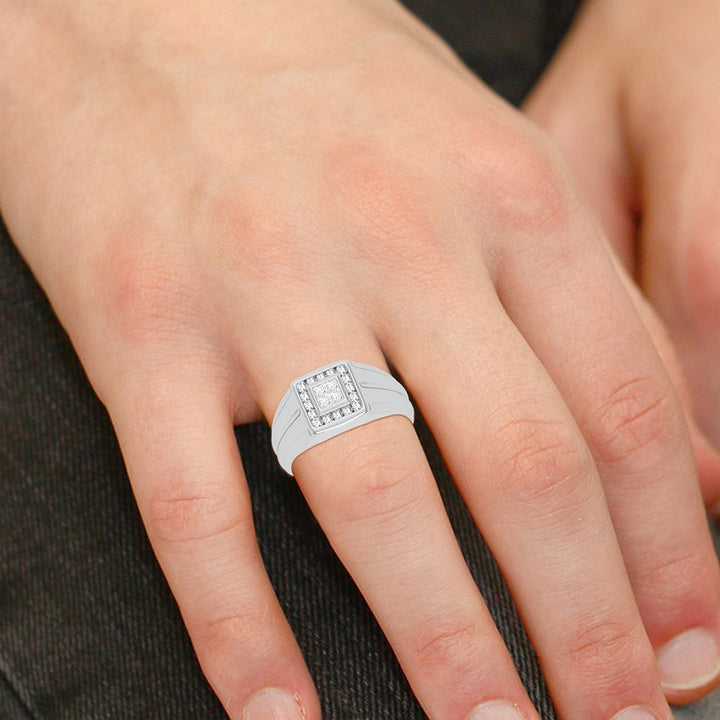 14K 0.50CT DIAMOND MENS RING