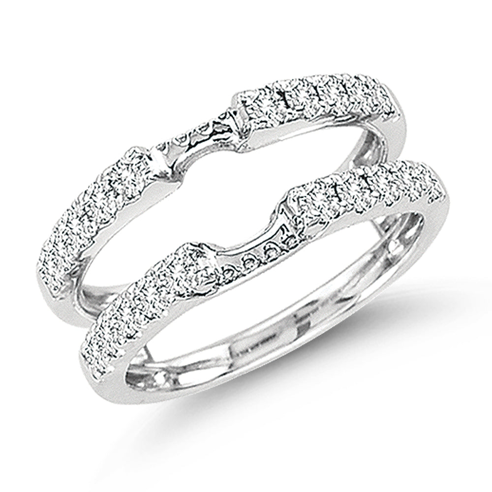 14k White Gold Lab Diamond Ring Guard Enhancer