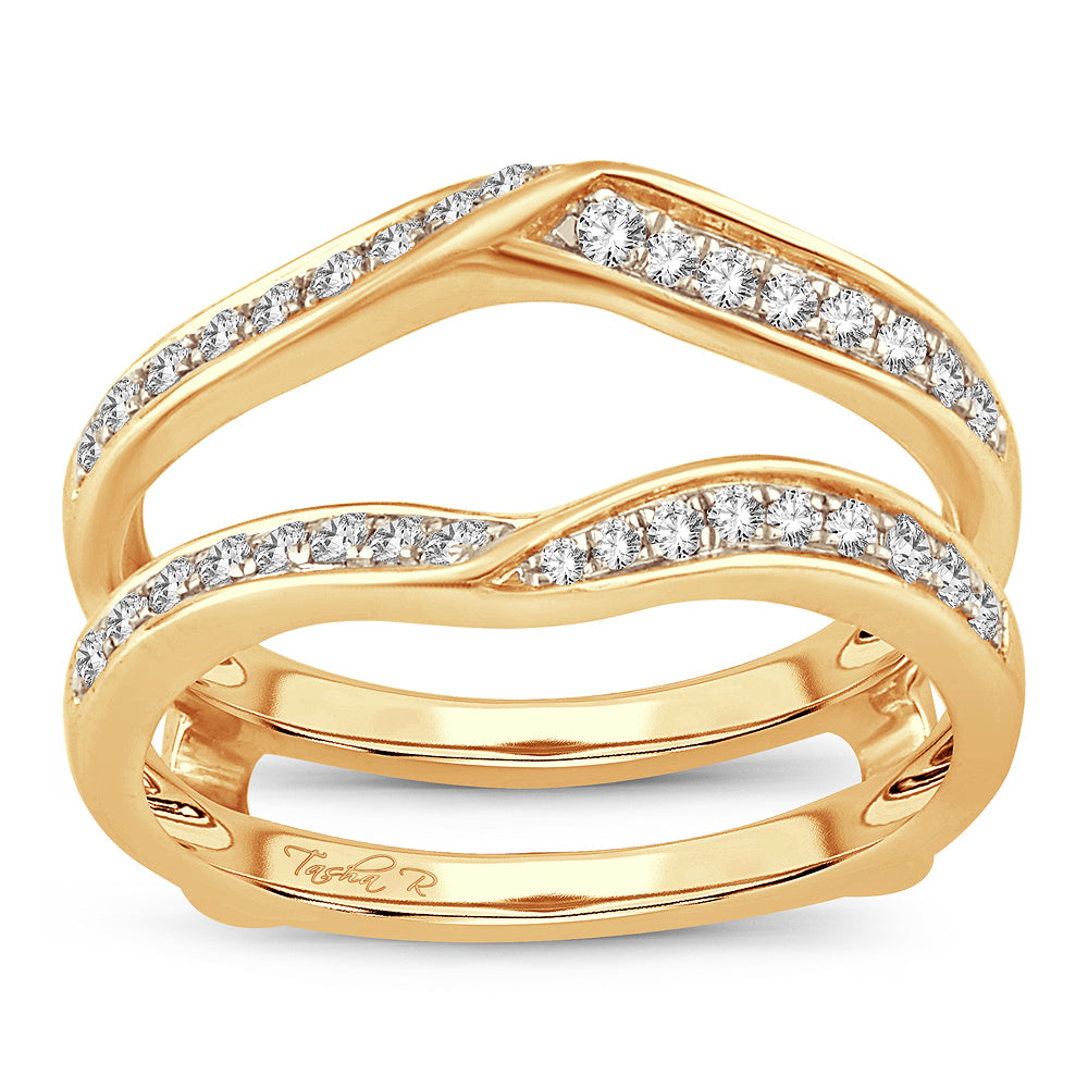 14K Yellow Gold Lab Diamond Ring Guard Enhancer