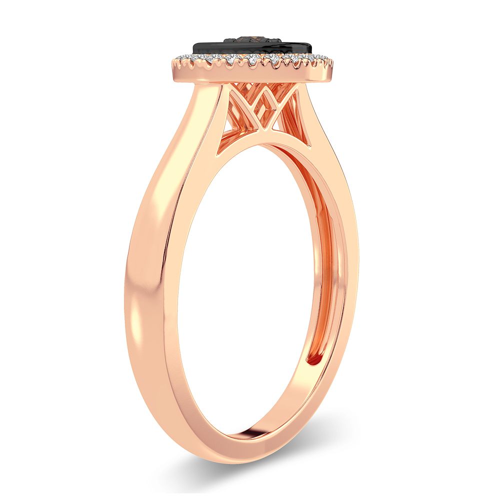 Romantic 14k Rose Gold Lab Diamond Promise Ring (0.25CT)