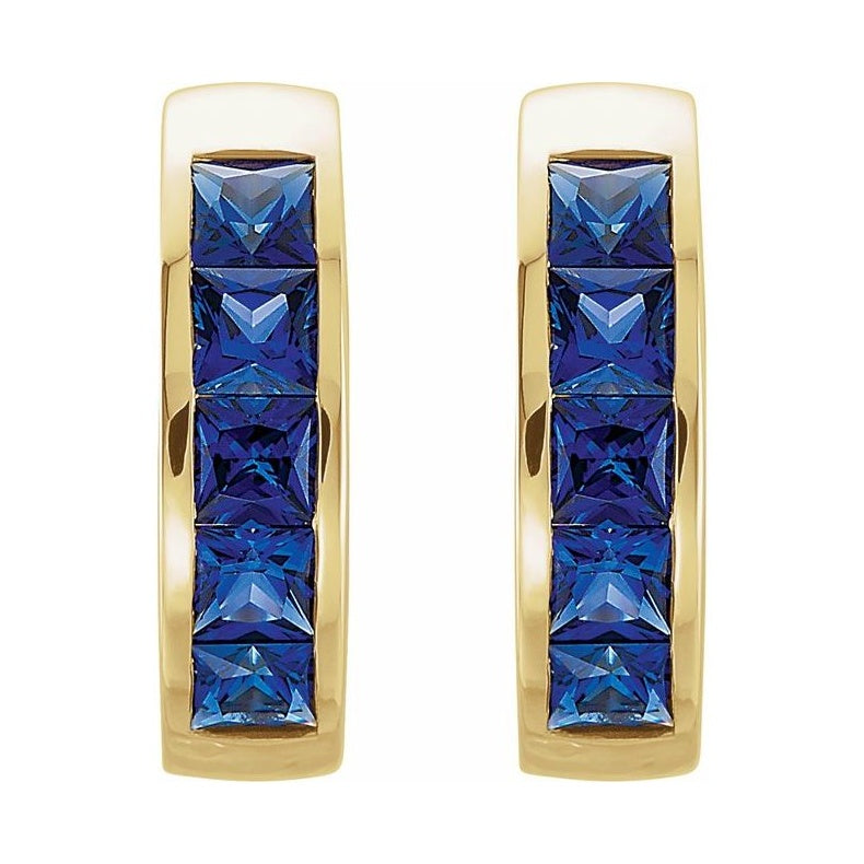 Channel-Set Hoop Earrings
