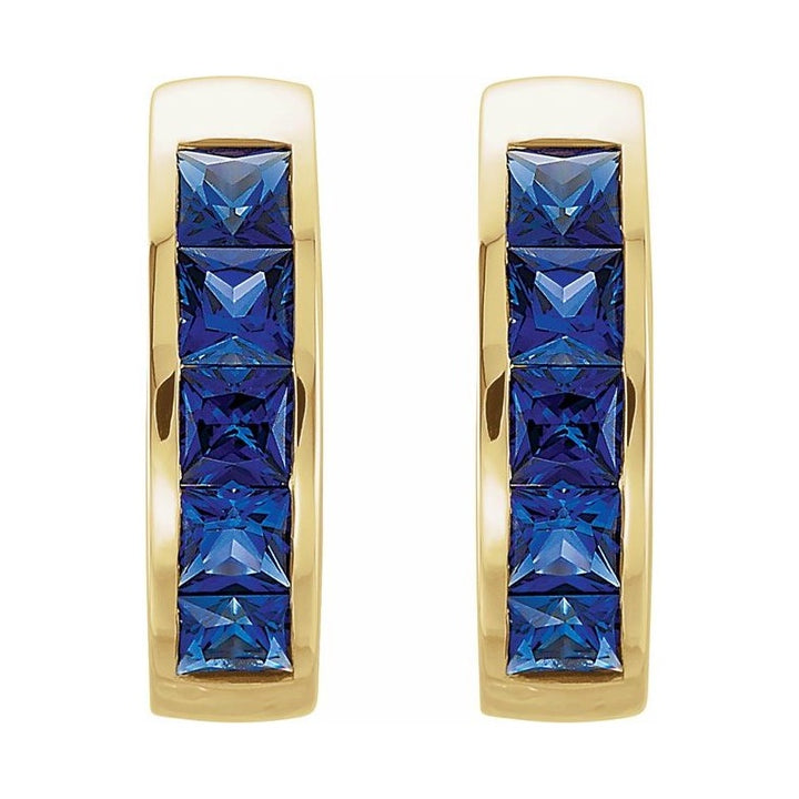Channel-Set Hoop Earrings