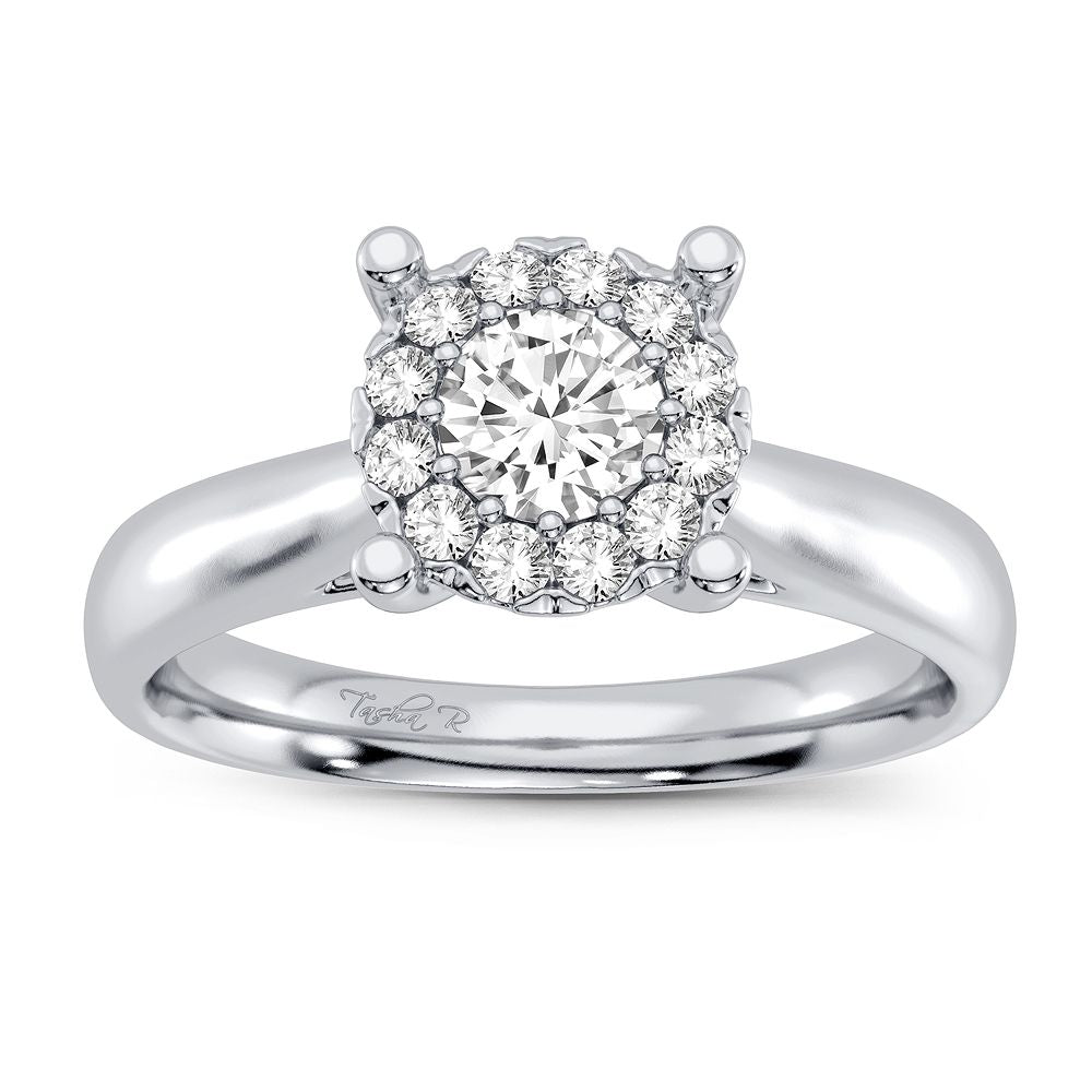 Romantic 14K White Gold Lab Diamond Promise Ring (0.25CT)