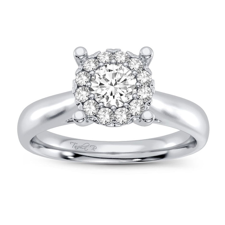 Romantic 14K White Gold Lab Diamond Promise Ring (0.25CT)