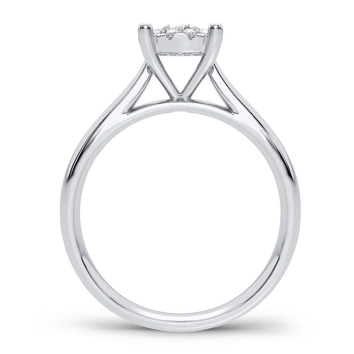 Romantic 14K White Gold Lab Diamond Promise Ring (0.25CT)