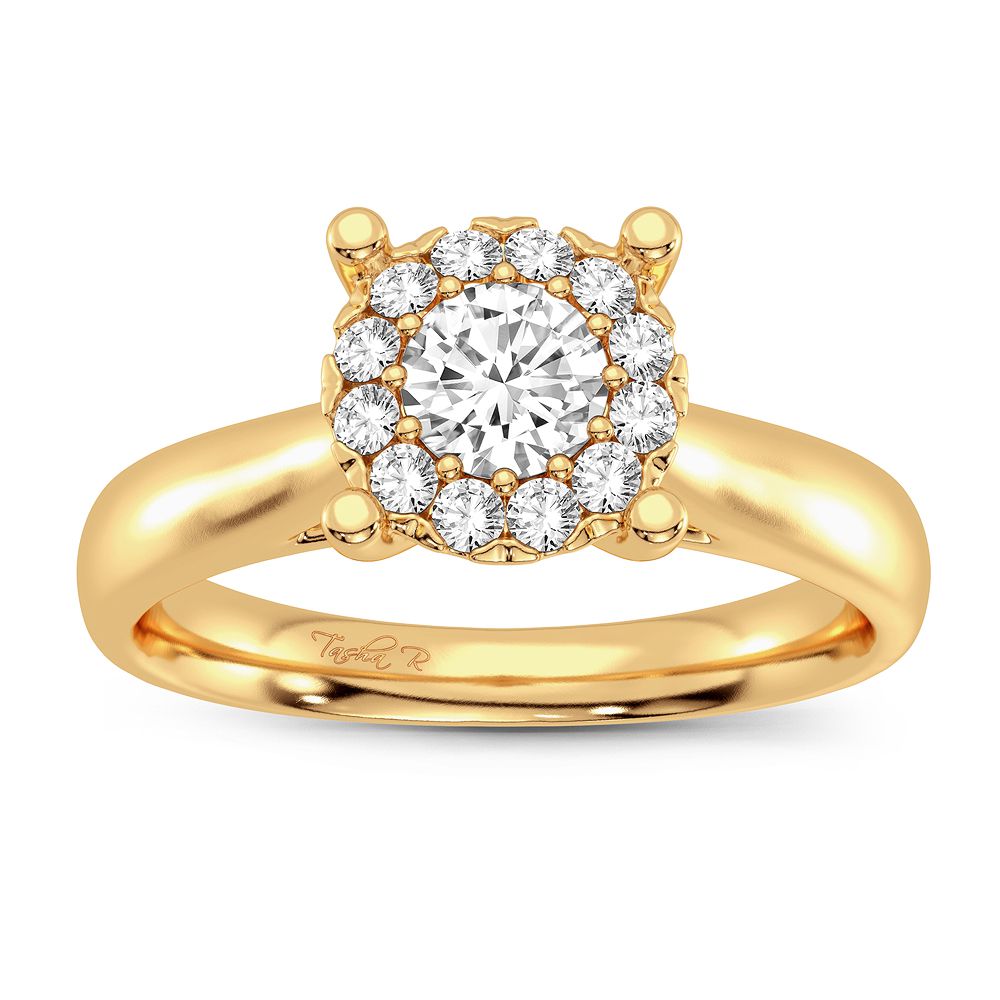 14K Yellow Gold Lab Diamond Promise Ring - 0.25CT Elegance
