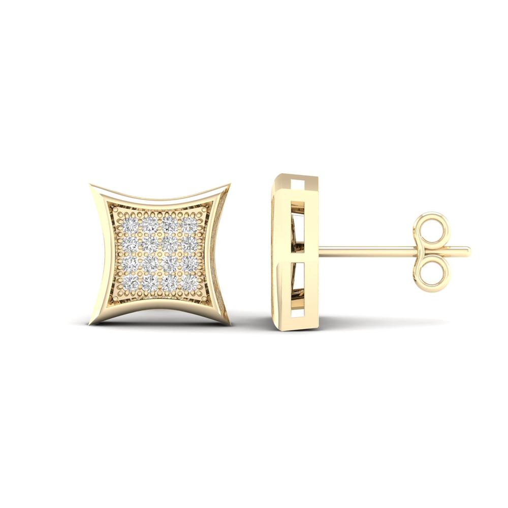 10k Yellow Gold Lab Diamond Stud Earrings for Women