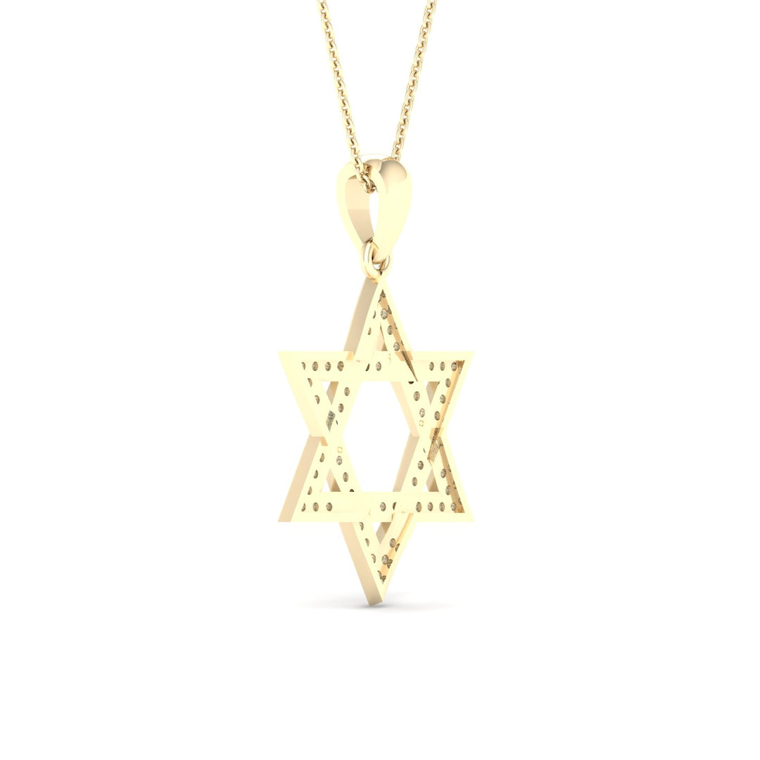 Chic 10k Gold 0.10CT Lab Diamond Pendant Necklace