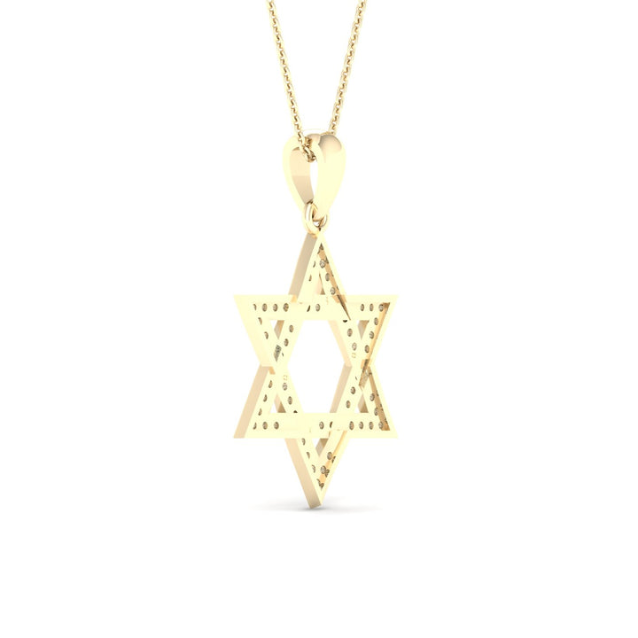 Chic 10k Gold 0.10CT Lab Diamond Pendant Necklace