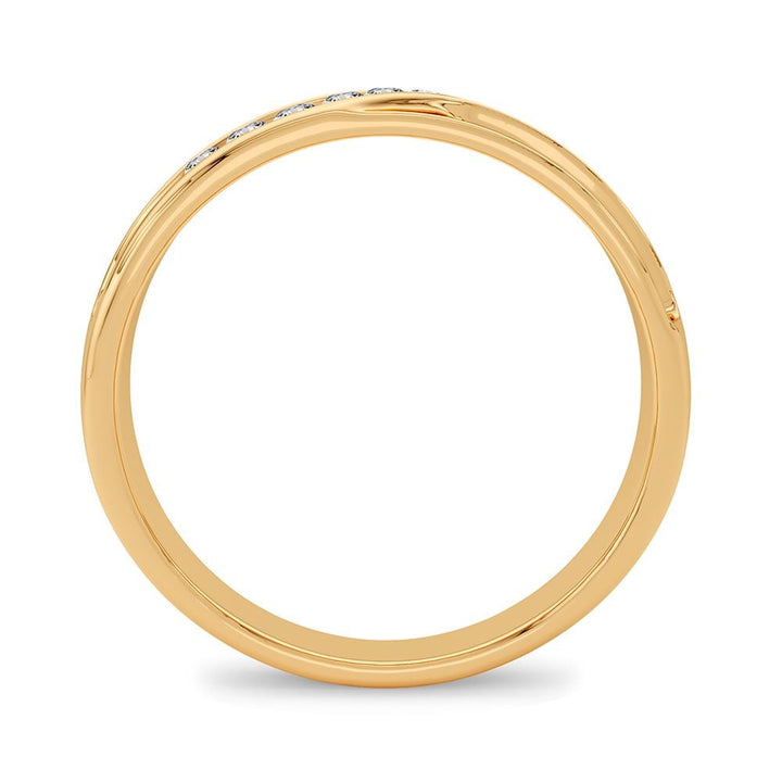 14K 0.15CT Diamonf Band