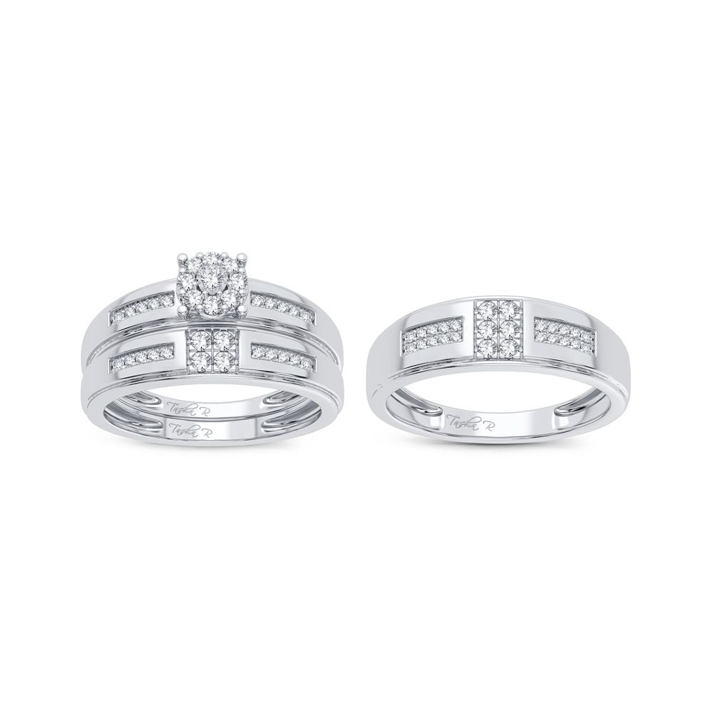 10K 0.50CT Diamond Trio Set