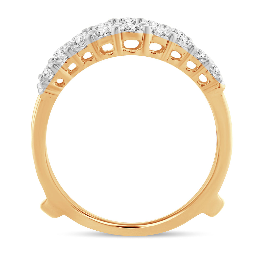 14K Yellow Gold 1CT Lab Diamond Ring Guard Enhancer