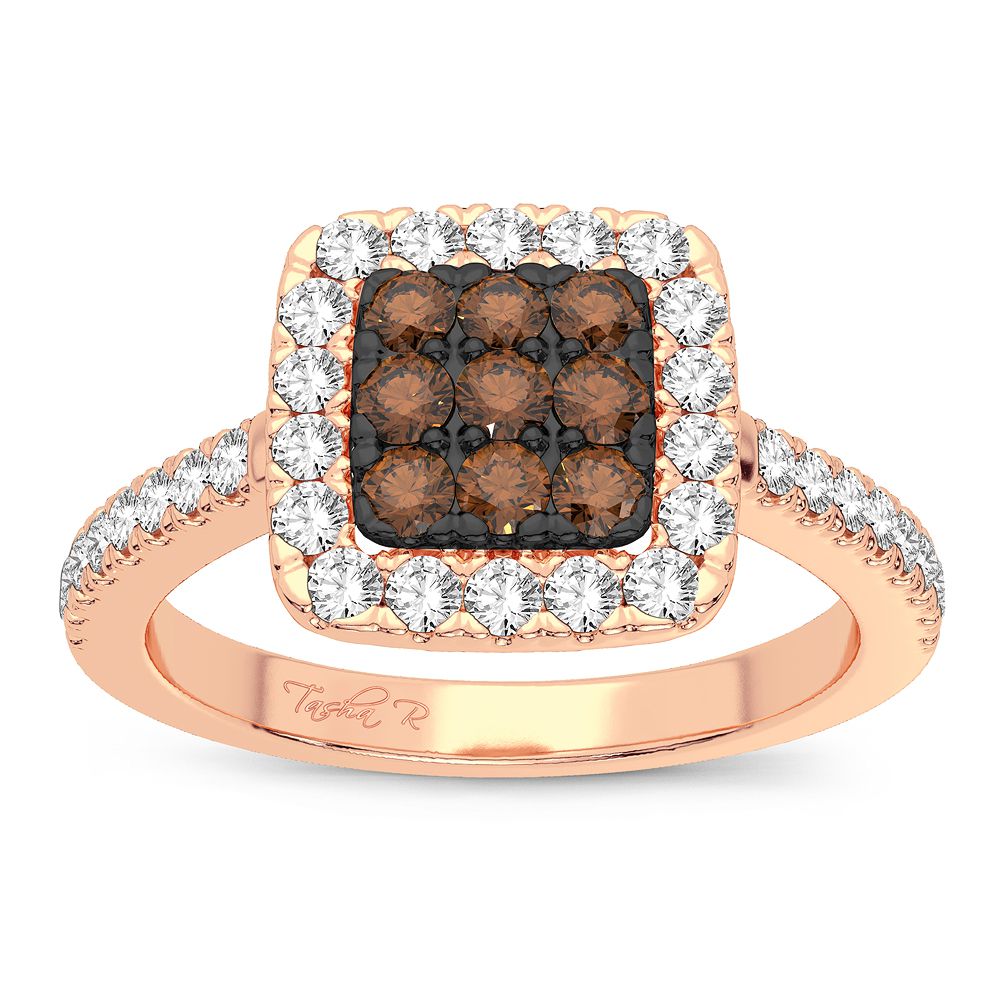 Chic 14k Rose Gold 0.50CT Lab Diamond Fashion Ring
