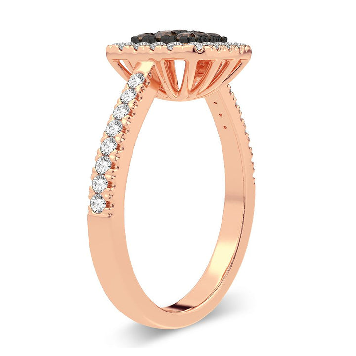 Chic 14k Rose Gold 0.50CT Lab Diamond Fashion Ring