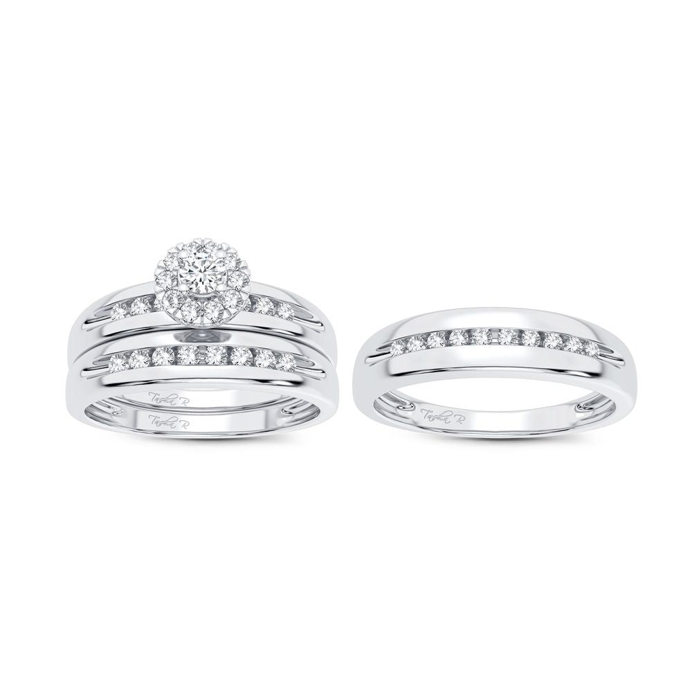 14K 0.30CT Diamond Trio Set