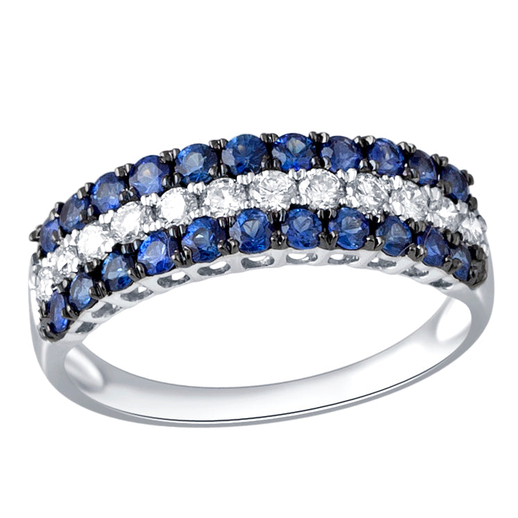 14k White Gold Lab Diamond Accent Eternity Band Ring