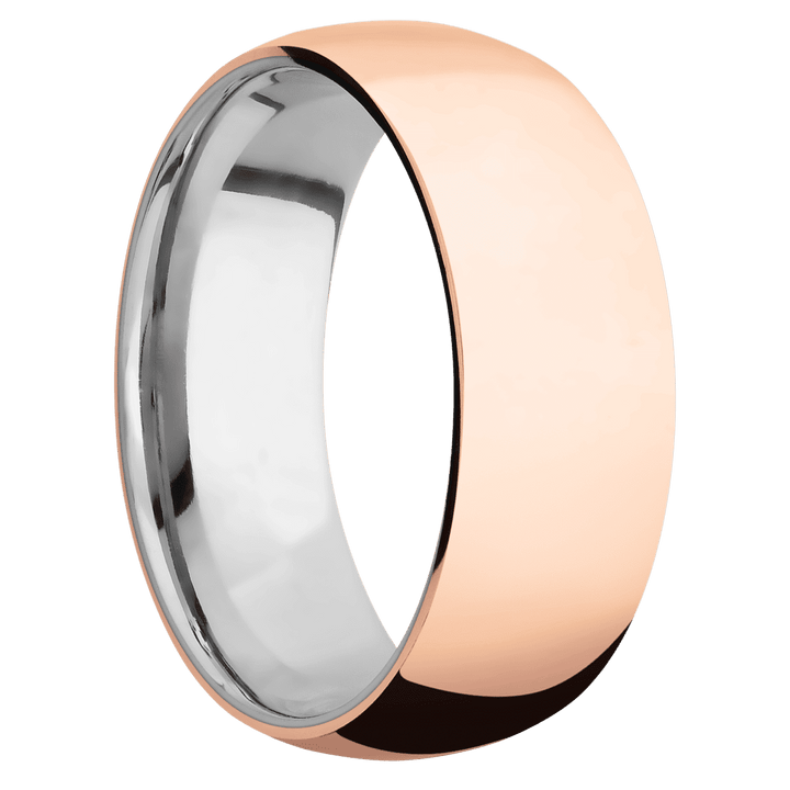 18K Rose Gold + Polish Finish + Titanium