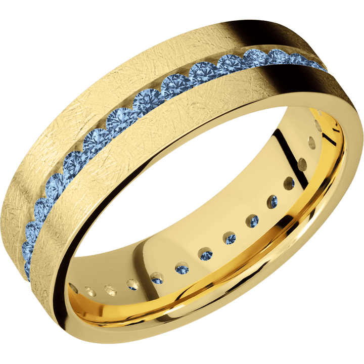 14K Yellow Gold + Distressed Finish