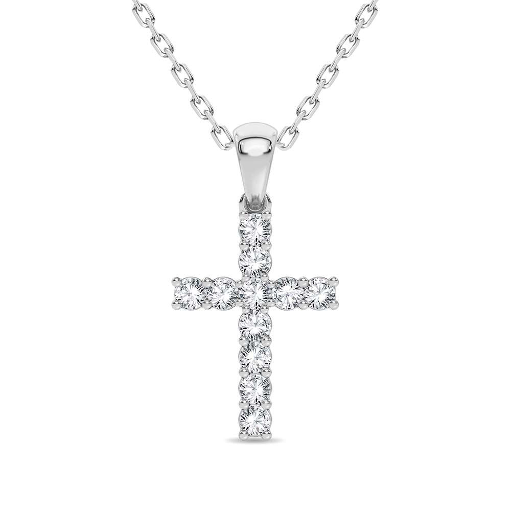 Divine Brilliance: 14k White Gold 0.50CT Lab Diamond Pendant