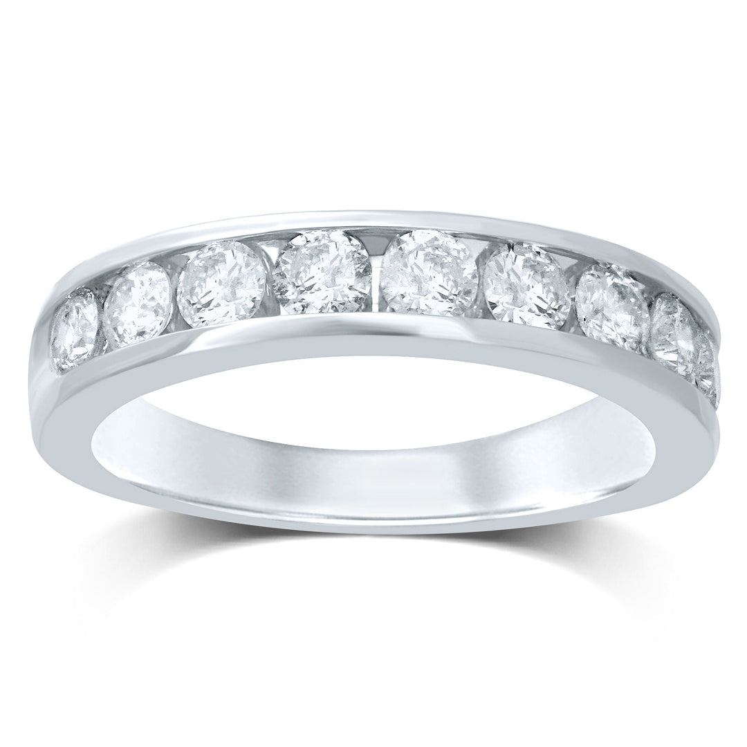 14K 0.90CT Diamond Band  (9 Diamond Stones)