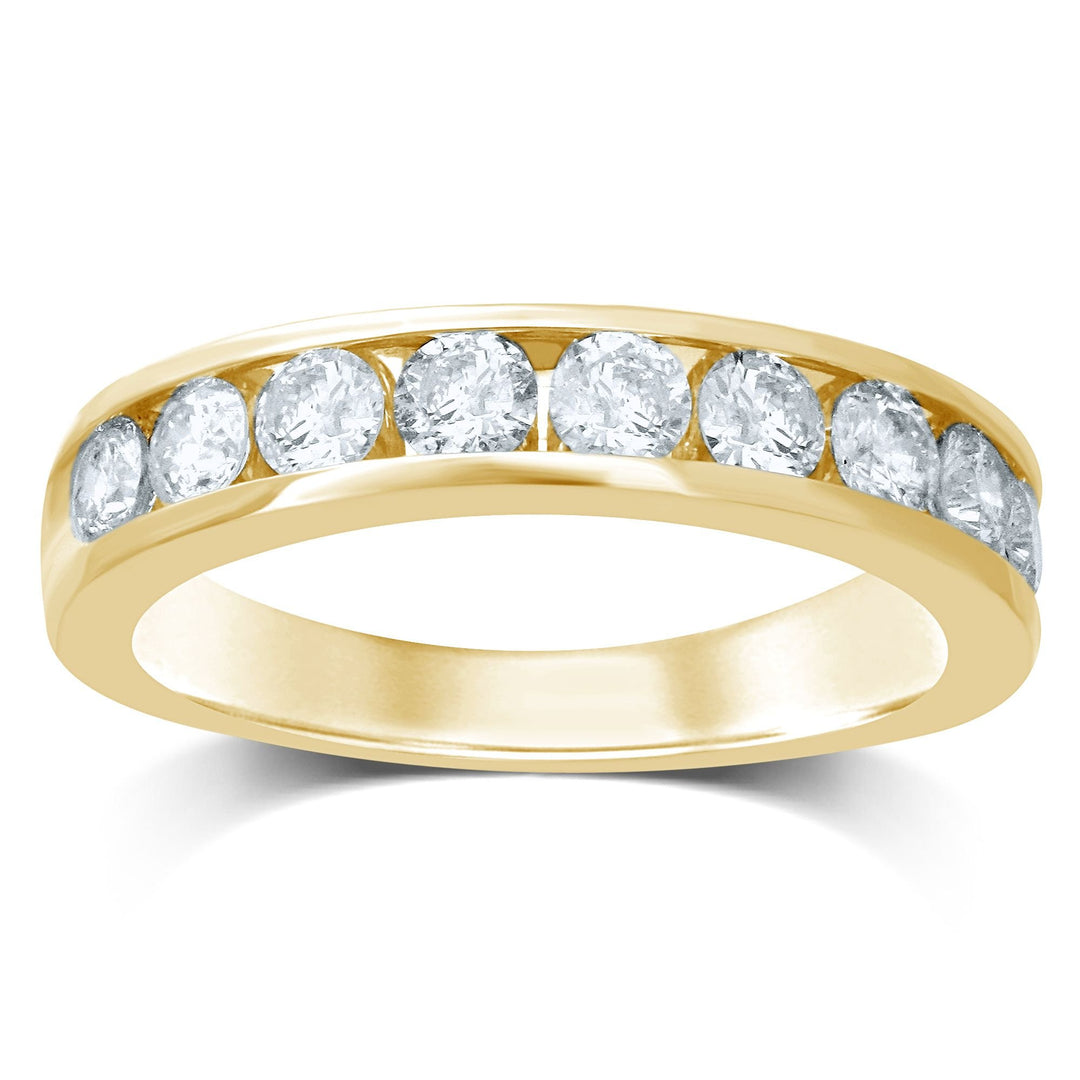 Magnifcnet 14K 0.52CT Diamond Band (9 Diamond Stones)