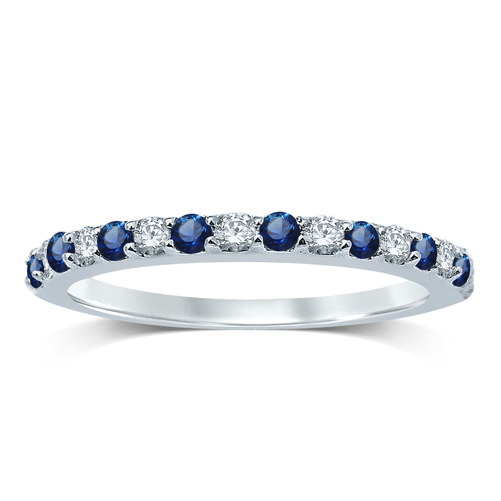 14k White Gold Lab Diamond Womens Elegant Band Ring