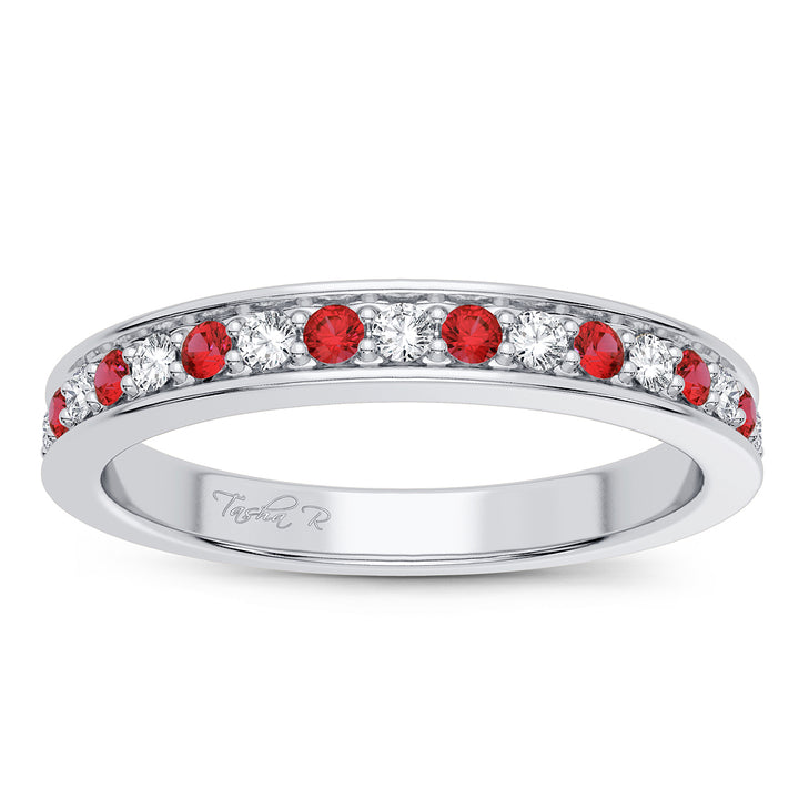 14k White Gold Lab Diamond Womens Delicate Band Ring