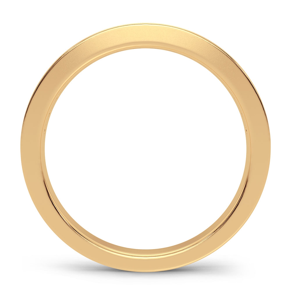 14k Yellow Gold Lab Diamond Womens Delicate Band Ring