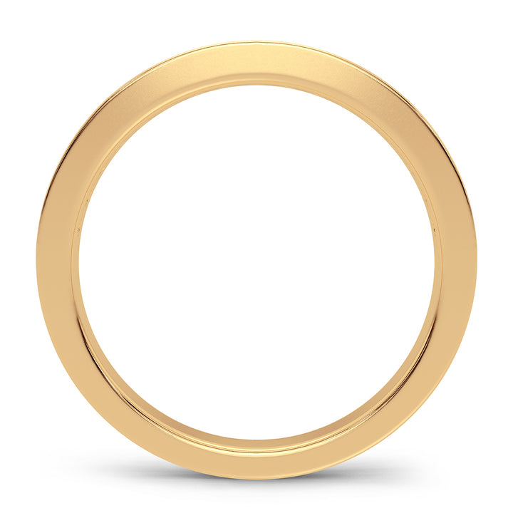 14k Yellow Gold Lab Diamond Womens Delicate Band Ring