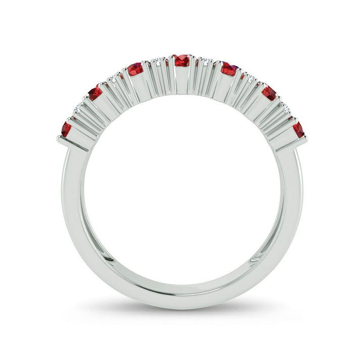 Sparkling 14k White Gold Lab Diamond Womens Band Ring