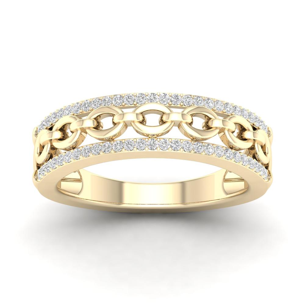 10K Yellow Gold Lab Diamond Mens Wedding Band Ring