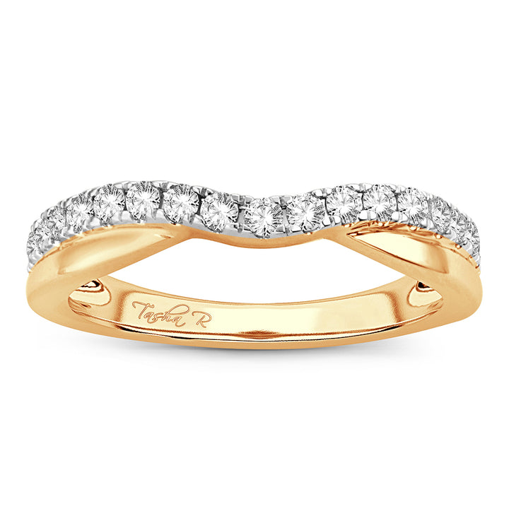 14k Yellow Gold Lab Diamond 0.25ct Ring Enhancer Band
