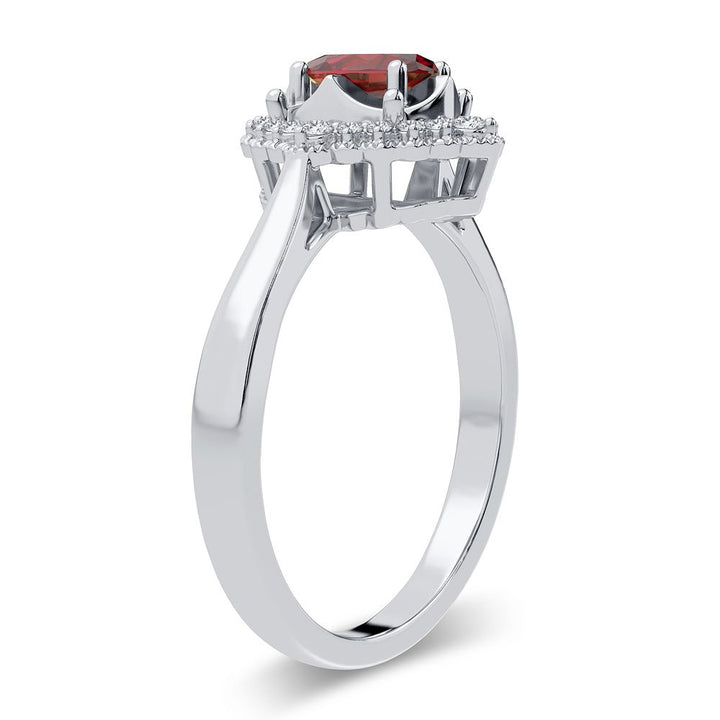 14K 0.12ct Diamond Ruby Ring