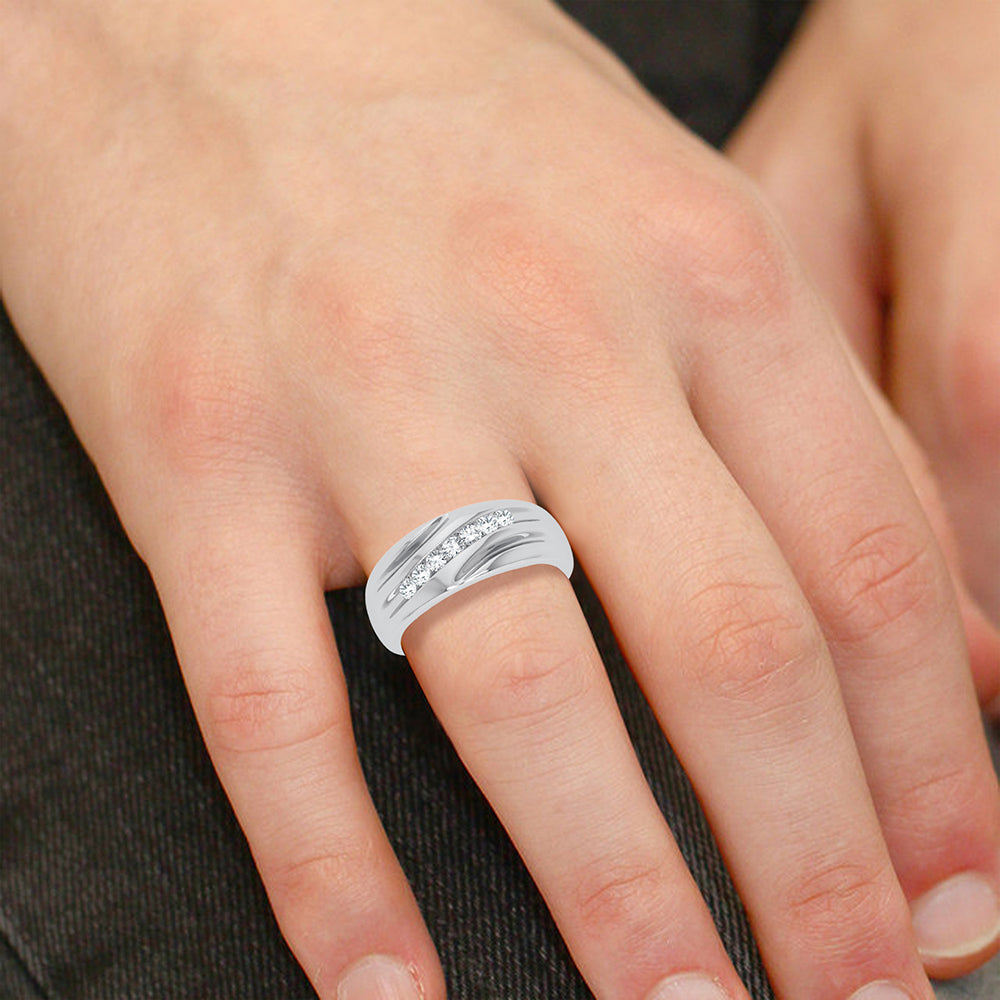 14K 0.25CT DIAMOND MENS RING