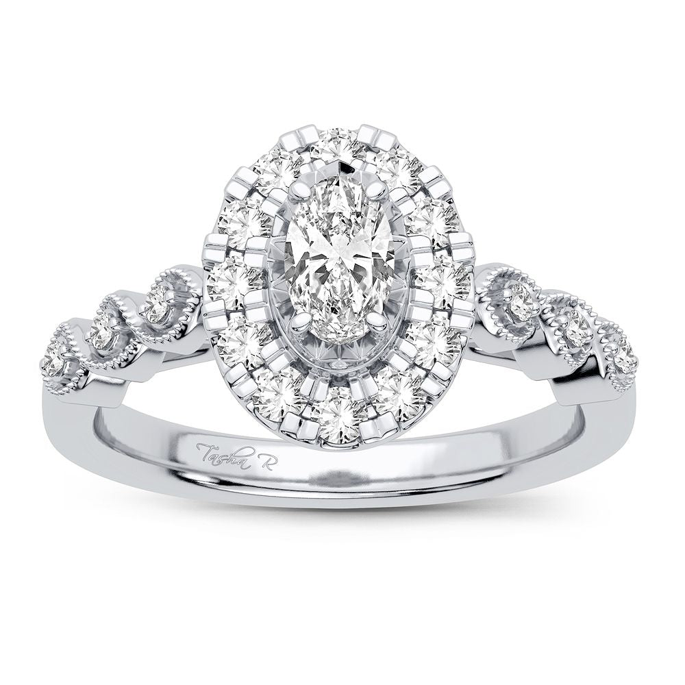 Timeless 14k White Gold 0.77CT Lab Diamond Ring