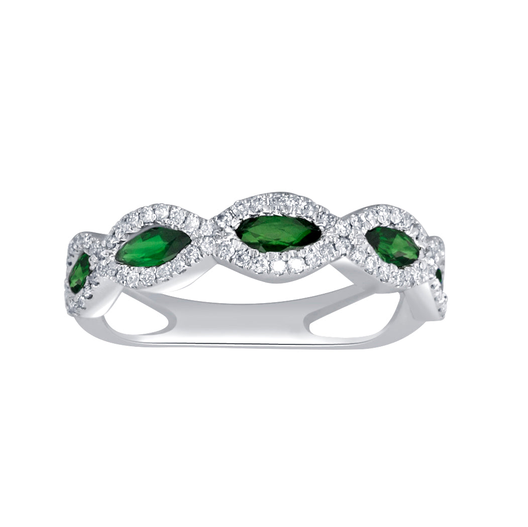 Elegant 14k White Gold Lab Diamond Minimalist Band Ring