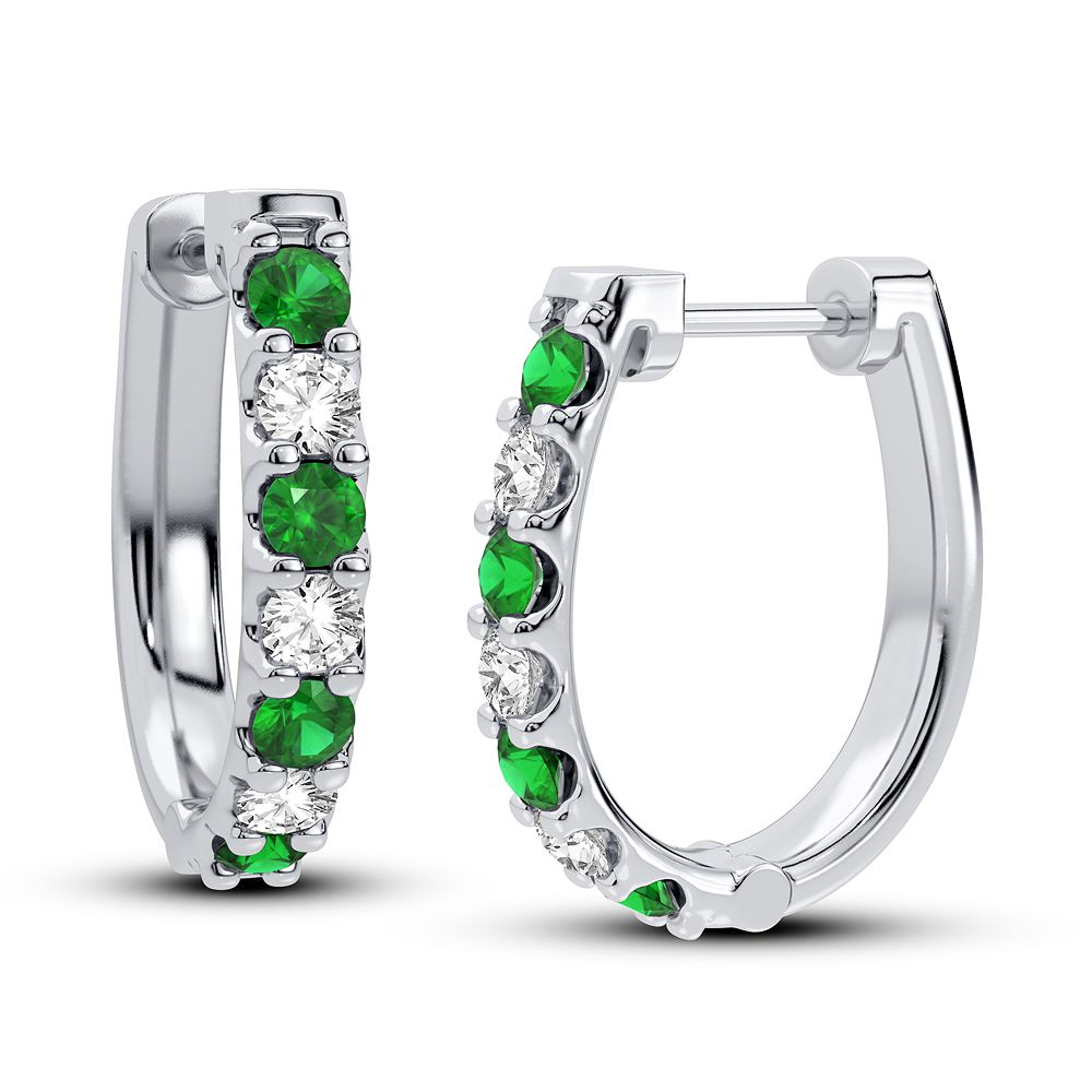 Brilliant 14K White Gold Lab Diamond Stud Earrings