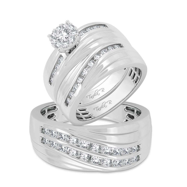 14K 1.13CT Diamond Trio Set