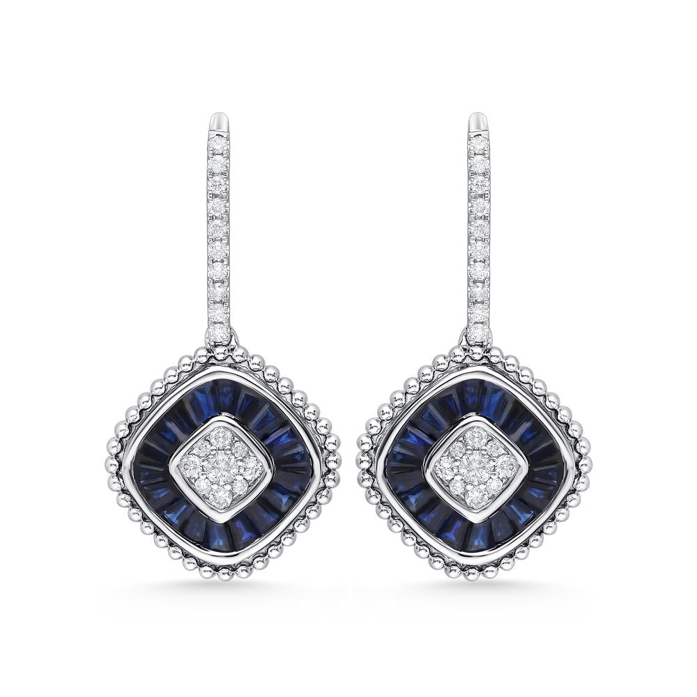 14K 0.40CT Diamond SAPPHIRE Earring