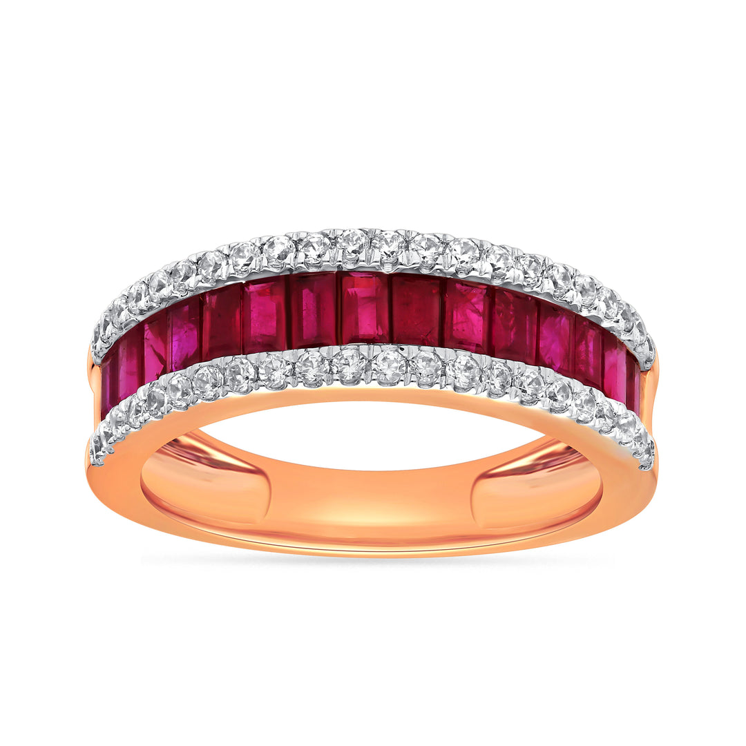 Sophisticated 14k White Gold 1.48CT Lab Diamond Band