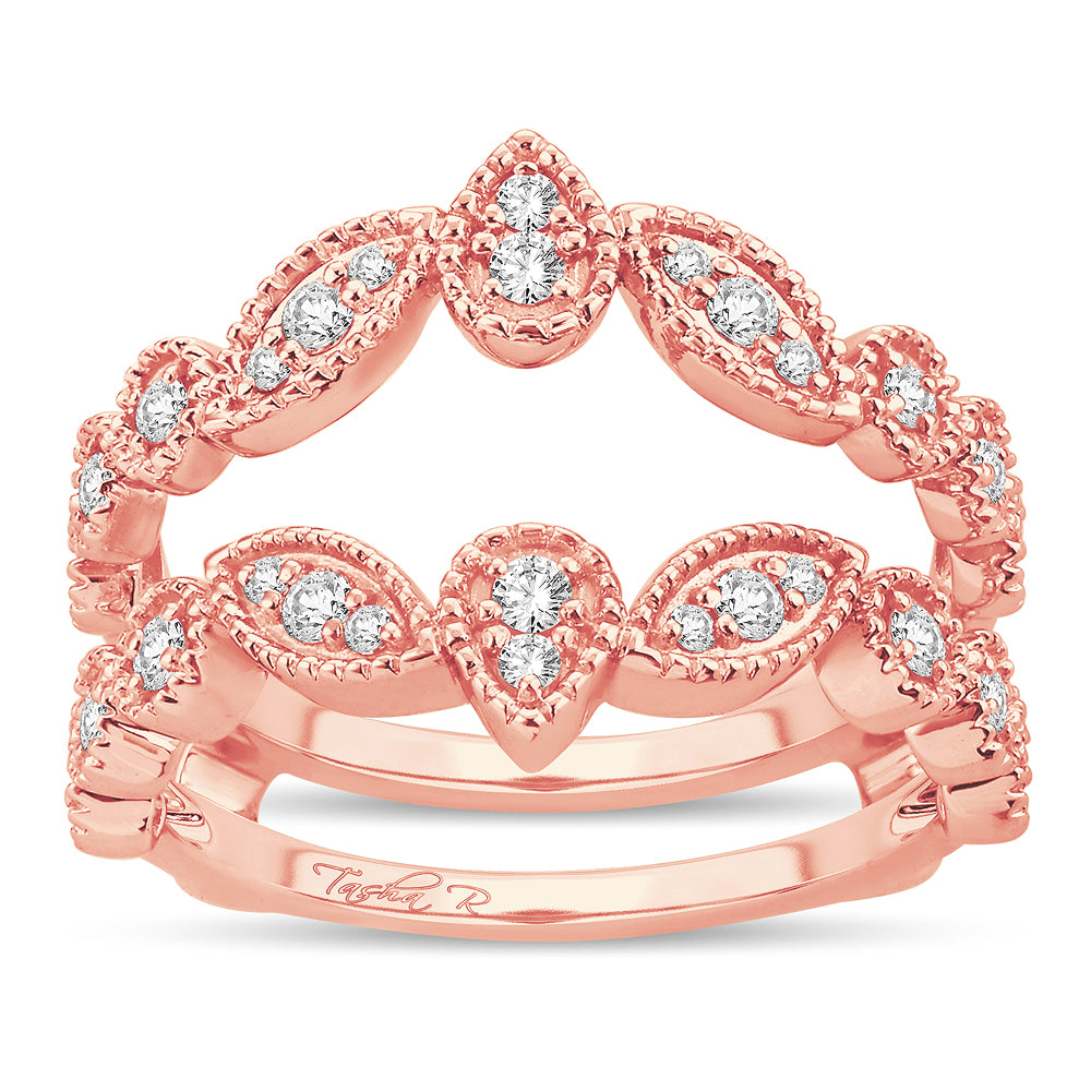 14k Rose Gold 0.33CT Lab Diamond Ring Guard Enhancer