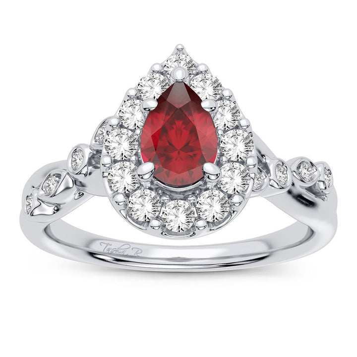 Luminous 14k White Gold Lab Diamond Womens Cocktail Ring