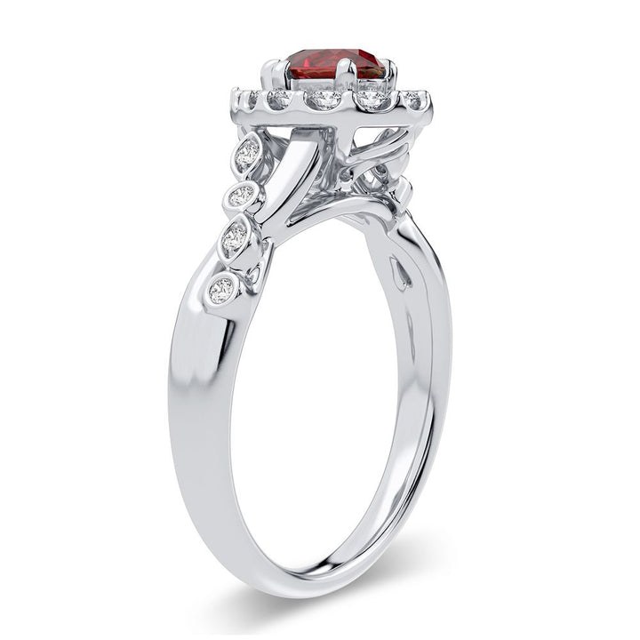 Luminous 14k White Gold Lab Diamond Womens Cocktail Ring