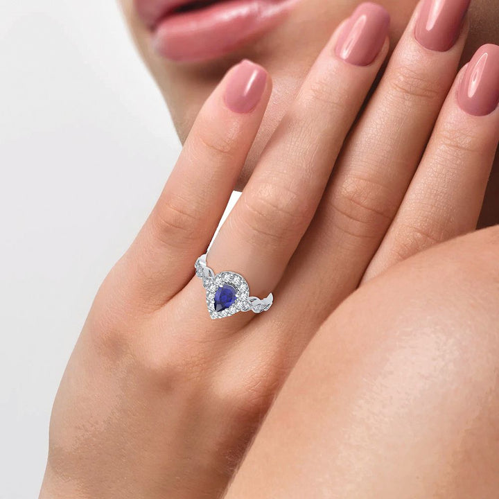 Sparkling 14k White Gold 0.28CT Lab Diamond Ring