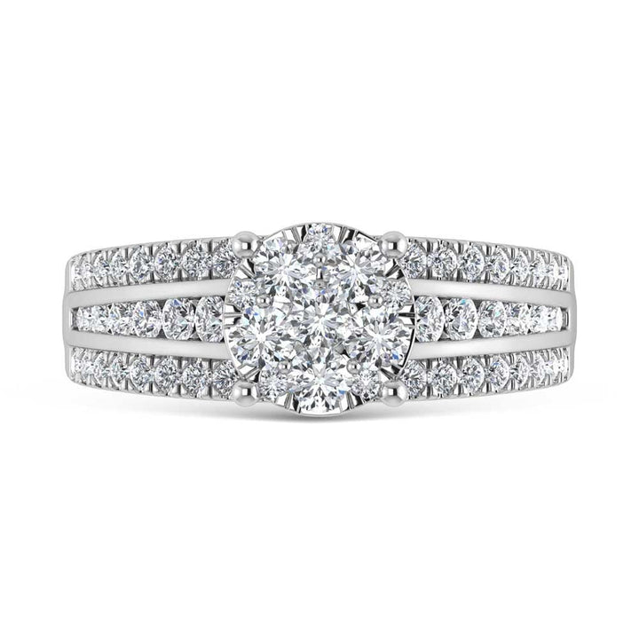 10K White Gold 1 Ct.Tw. Diamond Engagement Ring